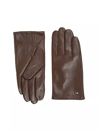TOMMY HILFIGER | Guantes de cuero | braun